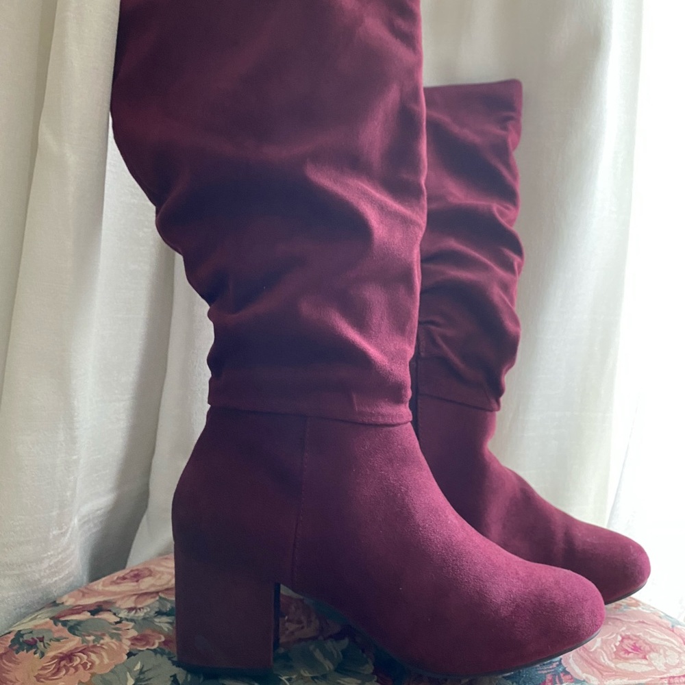 Lane Bryant Purple Knee High Boots